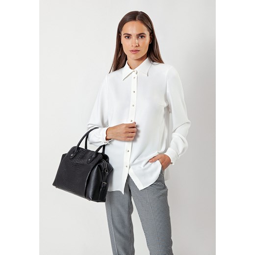 Biała koszula z efektownymi mankietami ze sklepu Molton w kategorii Koszule damskie - zdjęcie 146412061