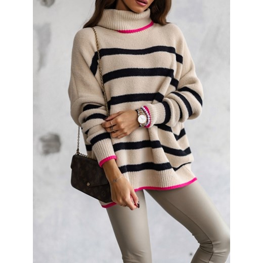 Sweter Samir Beżowy Lisa Mayo UNI Lisa Mayo