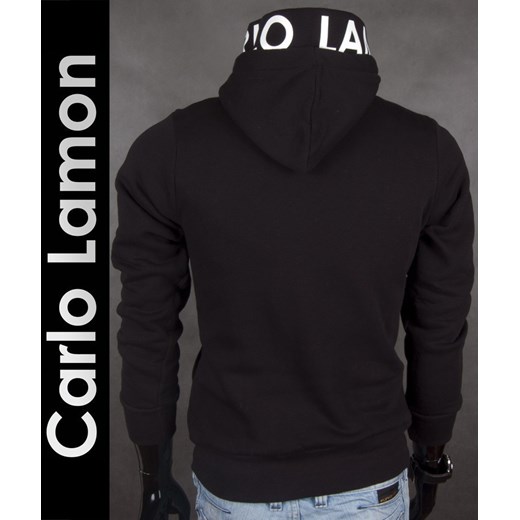 Czarna bluza męska z kapturem 'Claudio' od Carlo Lamon sklep-carlo-lamon czarny bawełniane