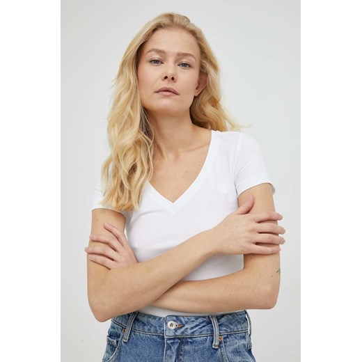 G-Star Raw t-shirt damski kolor biały ze sklepu ANSWEAR.com w kategorii Bluzki damskie - zdjęcie 146436222