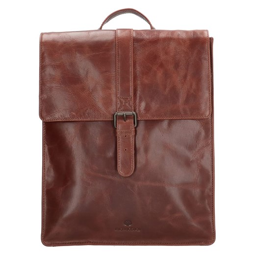 Skórzany plecak w kolorze brązowym - 32,5 x 37 x 9 cm Micmacbags onesize wyprzedaż Limango Polska
