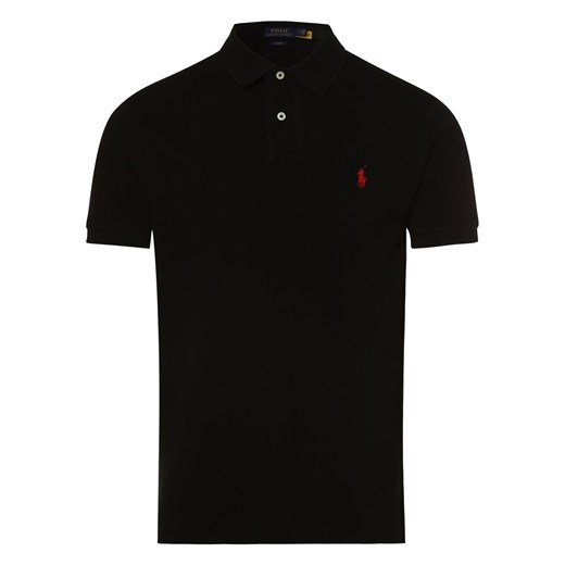 Polo Ralph Lauren Męska koszulka polo Mężczyźni Bawełna czarny jednolity ze sklepu vangraaf w kategorii T-shirty męskie - zdjęcie 146514720