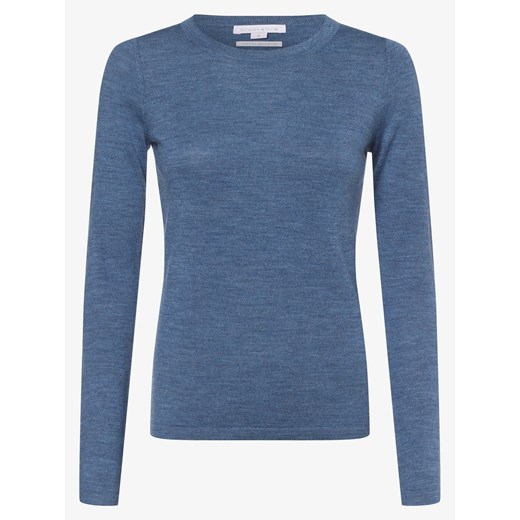 brookshire - Damski sweter z wełny merino, niebieski S vangraaf