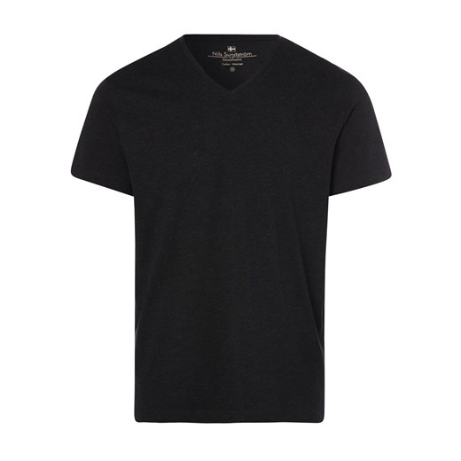 Nils Sundström T-shirt męski Mężczyźni Dżersej antracytowy marmurkowy ze sklepu vangraaf w kategorii T-shirty męskie - zdjęcie 146514992