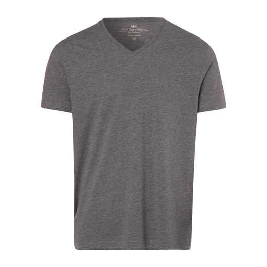Nils Sundström T-shirt męski Mężczyźni Dżersej szary marmurkowy ze sklepu vangraaf w kategorii T-shirty męskie - zdjęcie 146514993