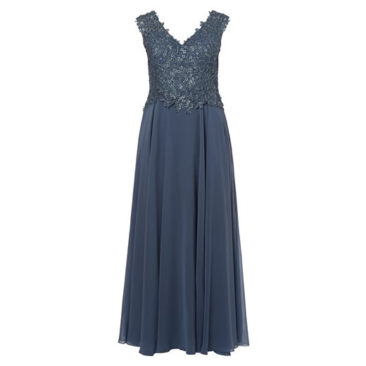 Luxuar Fashion Damska sukienka wieczorowa Kobiety niebieski jednolity ze sklepu vangraaf w kategorii Sukienki - zdjęcie 146515104