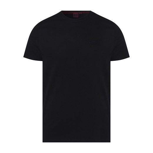 Superdry T-shirt męski Mężczyźni Bawełna granatowy jednolity ze sklepu vangraaf w kategorii T-shirty męskie - zdjęcie 146515153