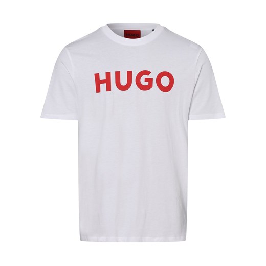 HUGO T-shirt męski Mężczyźni Dżersej biały nadruk XXL vangraaf