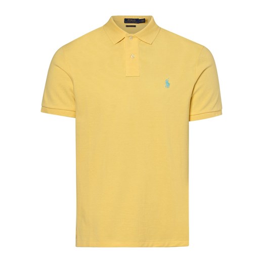 Polo Ralph Lauren Męska koszulka polo Mężczyźni Bawełna żółty jednolity Polo Ralph Lauren L vangraaf