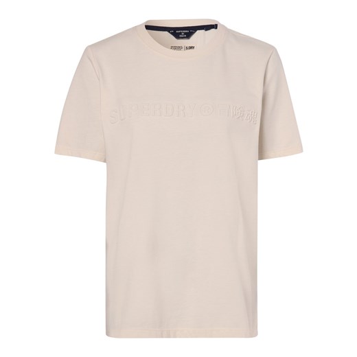 Superdry T-shirt damski Kobiety Bawełna piaskowy jednolity ze sklepu vangraaf w kategorii Bluzki damskie - zdjęcie 146518770
