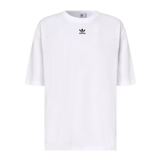 adidas Originals T-shirt damski Kobiety Bawełna biały jednolity ze sklepu vangraaf w kategorii Bluzki damskie - zdjęcie 146519862