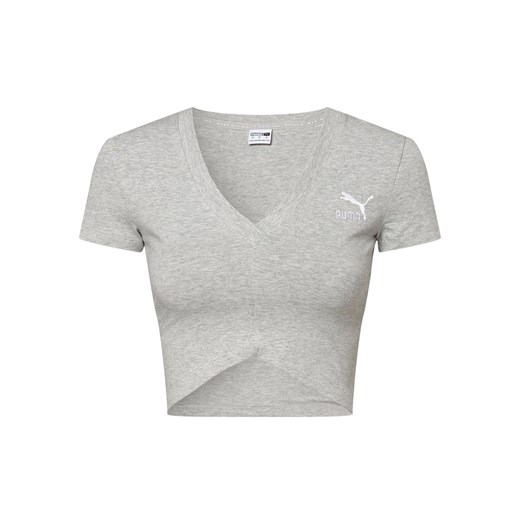 Puma T-shirt damski Kobiety Dżersej jasny szary marmurkowy ze sklepu vangraaf w kategorii Bluzki damskie - zdjęcie 146520051
