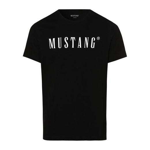 Mustang T-shirt męski Mężczyźni Bawełna czarny nadruk ze sklepu vangraaf w kategorii T-shirty męskie - zdjęcie 146520973