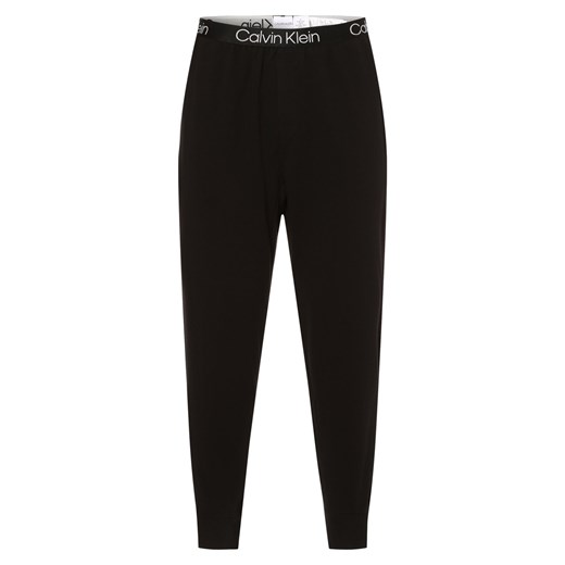 Calvin Klein Męskie spodnie od piżamy Mężczyźni Bawełna czarny jednolity ze sklepu vangraaf w kategorii Piżamy męskie - zdjęcie 146521573