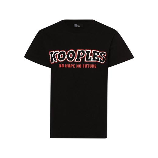 The Kooples T-shirt damski Kobiety Bawełna czarny jednolity ze sklepu vangraaf w kategorii Bluzki damskie - zdjęcie 146523560