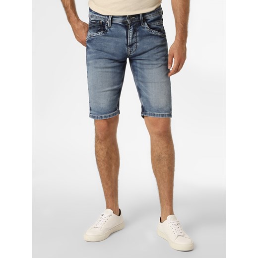 Pepe Jeans Męskie spodenki jeansowe Mężczyźni Bawełna medium stone jednolity ze sklepu vangraaf w kategorii Spodenki męskie - zdjęcie 146524492