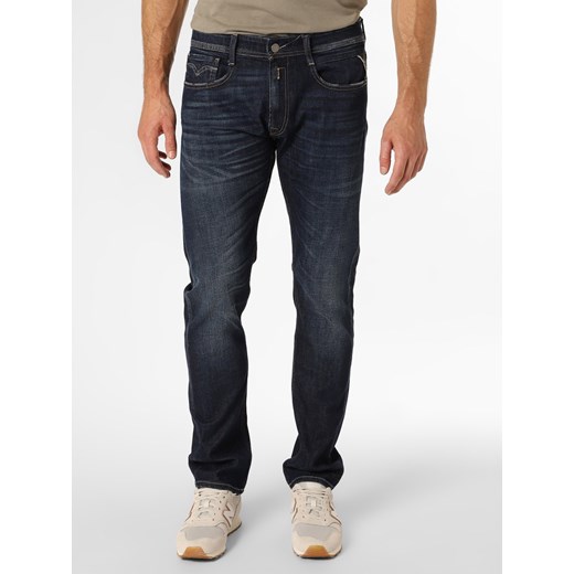 Replay Męskie jeansy – Rocco Mężczyźni Bawełna dark stone jednolity Replay 30-30 vangraaf