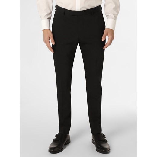 Strellson Męskie spodnie od garnituru modułowego Mężczyźni Slim Fit Sztuczne włókno czarny jednolity ze sklepu vangraaf w kategorii Spodnie męskie - zdjęcie 146526663