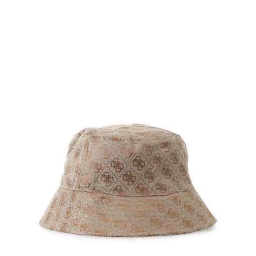 GUESS Damski bucket hat Kobiety Sztuczne włókno beżowy wzorzysty Guess L vangraaf