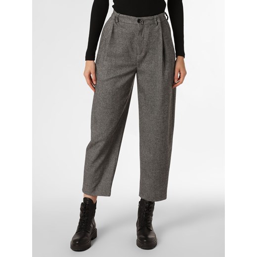 Drykorn Spodnie Kobiety wiskoza szary wypukły wzór tkaniny ze sklepu vangraaf w kategorii Spodnie damskie - zdjęcie 146527264