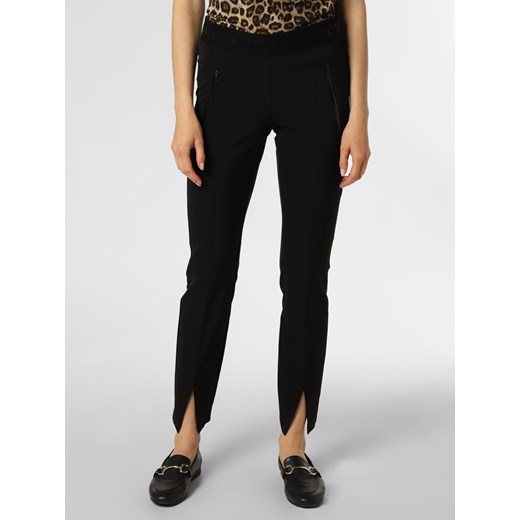 Cambio Spodnie Kobiety Sztuczne włókno czarny jednolity ze sklepu vangraaf w kategorii Spodnie damskie - zdjęcie 146527603