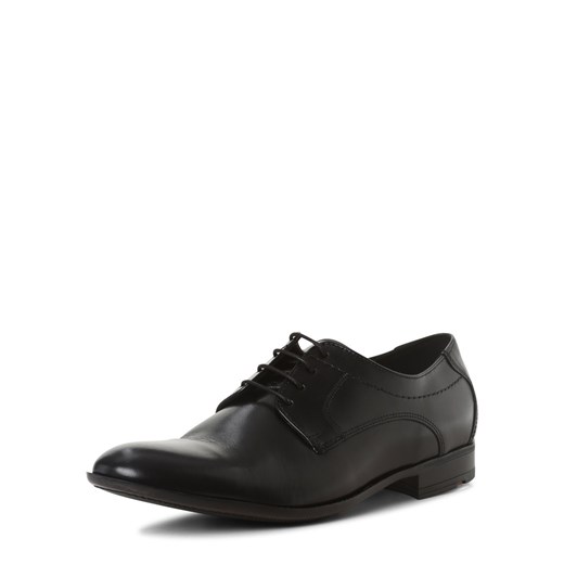 Lloyd Męskie buty sznurowane ze skóry Mężczyźni skóra czarny jednolity ze sklepu vangraaf w kategorii Buty eleganckie męskie - zdjęcie 146528270