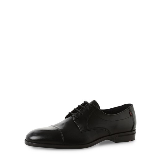 Lloyd Męskie buty sznurowane ze skóry Mężczyźni skóra czarny jednolity ze sklepu vangraaf w kategorii Buty eleganckie męskie - zdjęcie 146528272