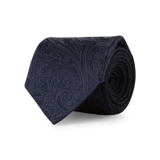 Olymp Level Five Krawat jedwabny męski Mężczyźni Jedwab granatowy wzorzysty ze sklepu vangraaf w kategorii Krawaty - zdjęcie 146529031
