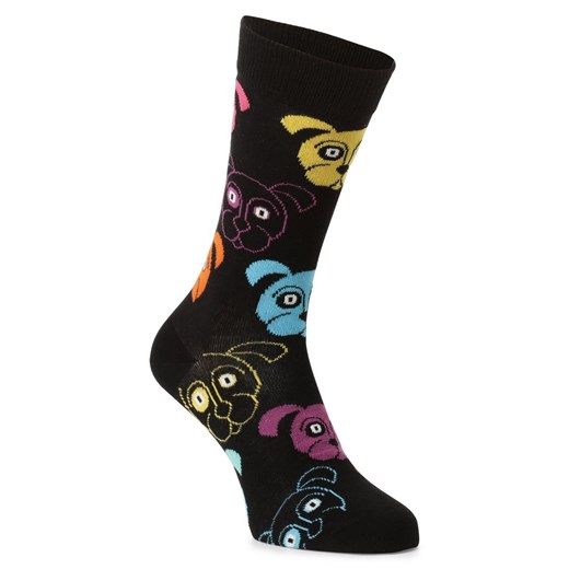 Happy Socks skarpety z drobnej dzianiny Kobiety,Mężczyźni Bawełna czarny wzorzysty ze sklepu vangraaf w kategorii Skarpetki damskie - zdjęcie 146529243