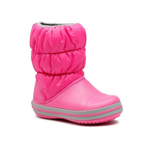 Buty zimowe dziecięce Crocs z gumy na rzepy 