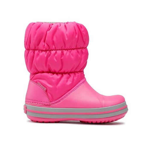 Buty zimowe dziecięce Crocs na rzepy z gumy kozaki 