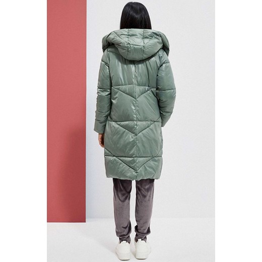 Płaszcz z ocieplanym kapturem w kolorze oliwkowym 3918, Kolor oliwkowy, Rozmiar XL Primodo