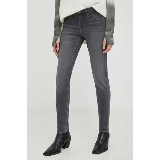 Lee jeansy Scarlett Washed Grey damskie medium waist ze sklepu ANSWEAR.com w kategorii Jeansy damskie - zdjęcie 146577063