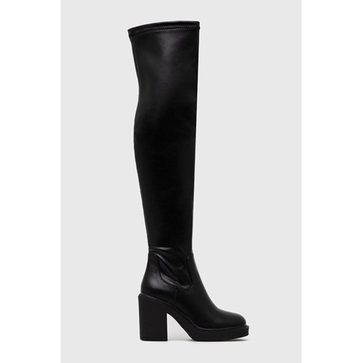 Answear Lab kozaki damskie kolor czarny na słupku Answear Lab 36 ANSWEAR.com