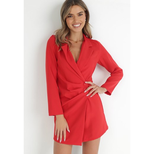 Czerwona Sukienka Ionitheme ze sklepu Born2be Odzież w kategorii Sukienki - zdjęcie 146579232