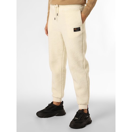 Alpha Industries Damskie spodnie dresowe Kobiety Sztuczne włókno écru jednolity ze sklepu vangraaf w kategorii Spodnie damskie - zdjęcie 146588001