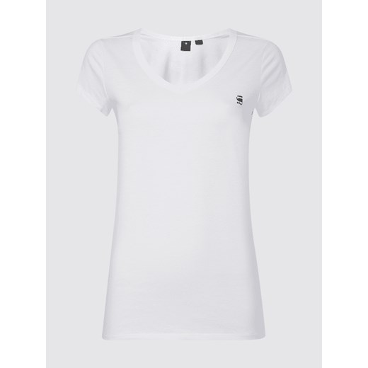 T-shirt o kroju slim fit z dekoltem w serek model ‘Eyben’ ze sklepu Peek&Cloppenburg  w kategorii Bluzki damskie - zdjęcie 146589624