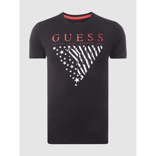 T-shirt z nadrukiem z logo Guess XXL Peek&Cloppenburg  wyprzedaż