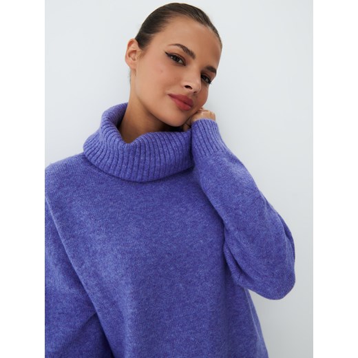 Mohito - Fioletowy sweter z golfem oversize - Fioletowy Mohito XL Mohito