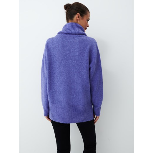Mohito - Fioletowy sweter z golfem oversize - Fioletowy Mohito S Mohito