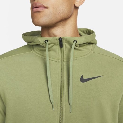 Męska rozpinana bluza treningowa z kapturem Nike Dri-FIT - Zieleń Nike L promocyjna cena Nike poland