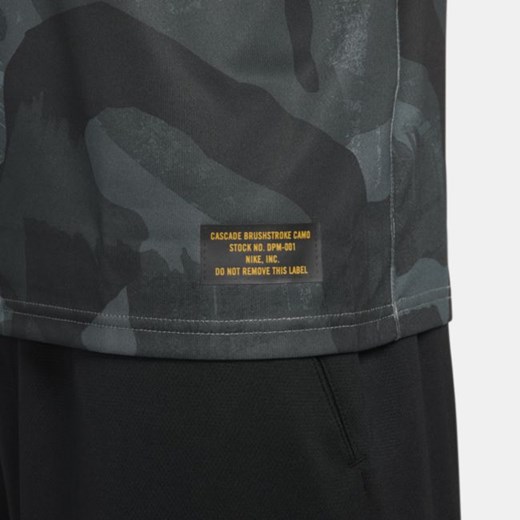 Męski T-shirt treningowy z nadrukiem moro Nike Dri-FIT - Czerń Nike S okazyjna cena Nike poland