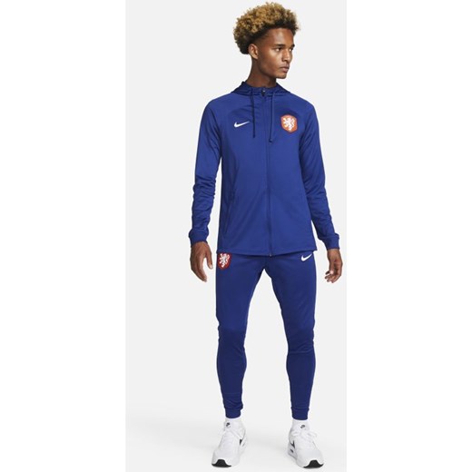 Męski dres piłkarski z kapturem Nike Dri-FIT Holandia Strike - Niebieski Nike XL Nike poland