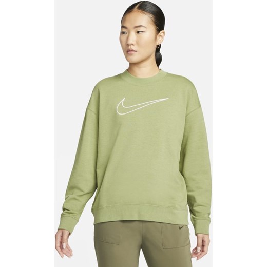 Damska bluza dresowa z półokrągłym dekoltem i grafiką Nike Dri-FIT Get FIT - Nike XS Nike poland okazja