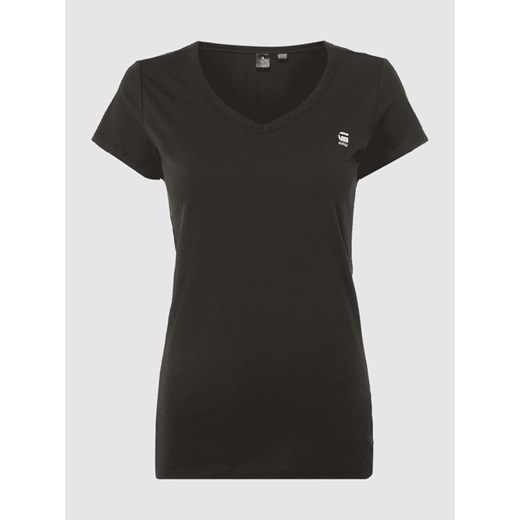 T-shirt o kroju slim fit z dekoltem w serek model ‘Eyben’ ze sklepu Peek&Cloppenburg  w kategorii Bluzki damskie - zdjęcie 146642504