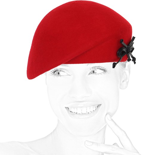 Kapelusz Filcowy Bedacht hathouse-pl czerwony czapka
