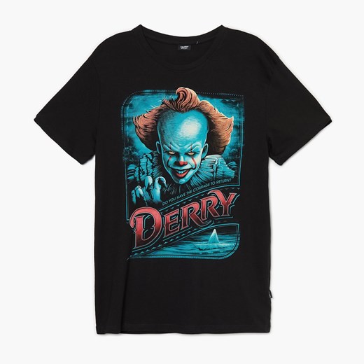 Cropp - Czarny T-shirt z Pennywise'm - Czarny Cropp XL Cropp