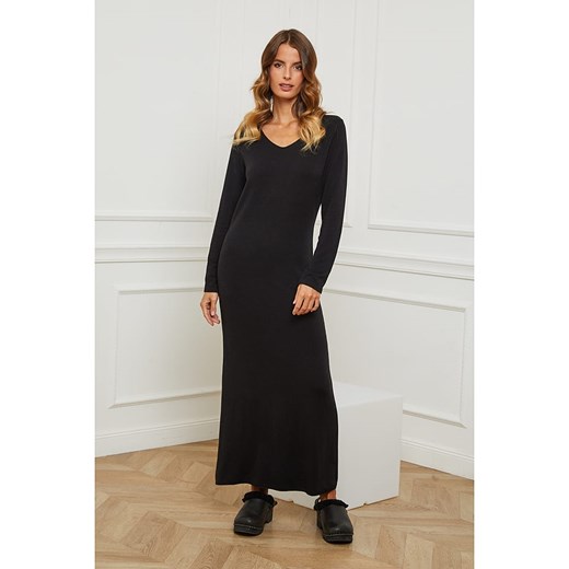 Sukienka dzianinowa "Abalone" w kolorze czarnym So Cachemire L wyprzedaż Limango Polska