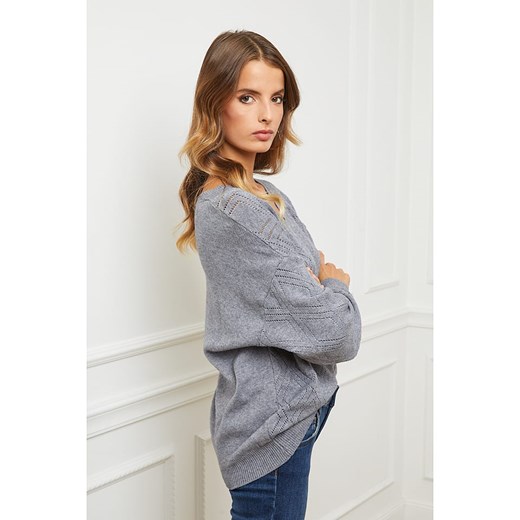 Sweter "Cetif" w kolorze szarym So Cachemire XL okazyjna cena Limango Polska