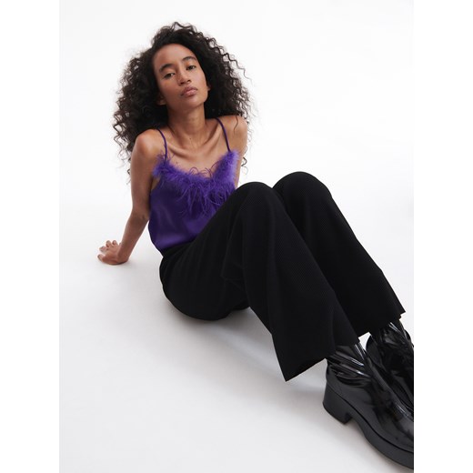 Reserved - Dzianinowe spodnie - Czarny Reserved L Reserved